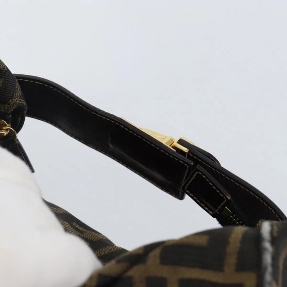 FENDI Zucca Canvas Hand Bag Black Brown Auth 141927 - Picture 9 of 16